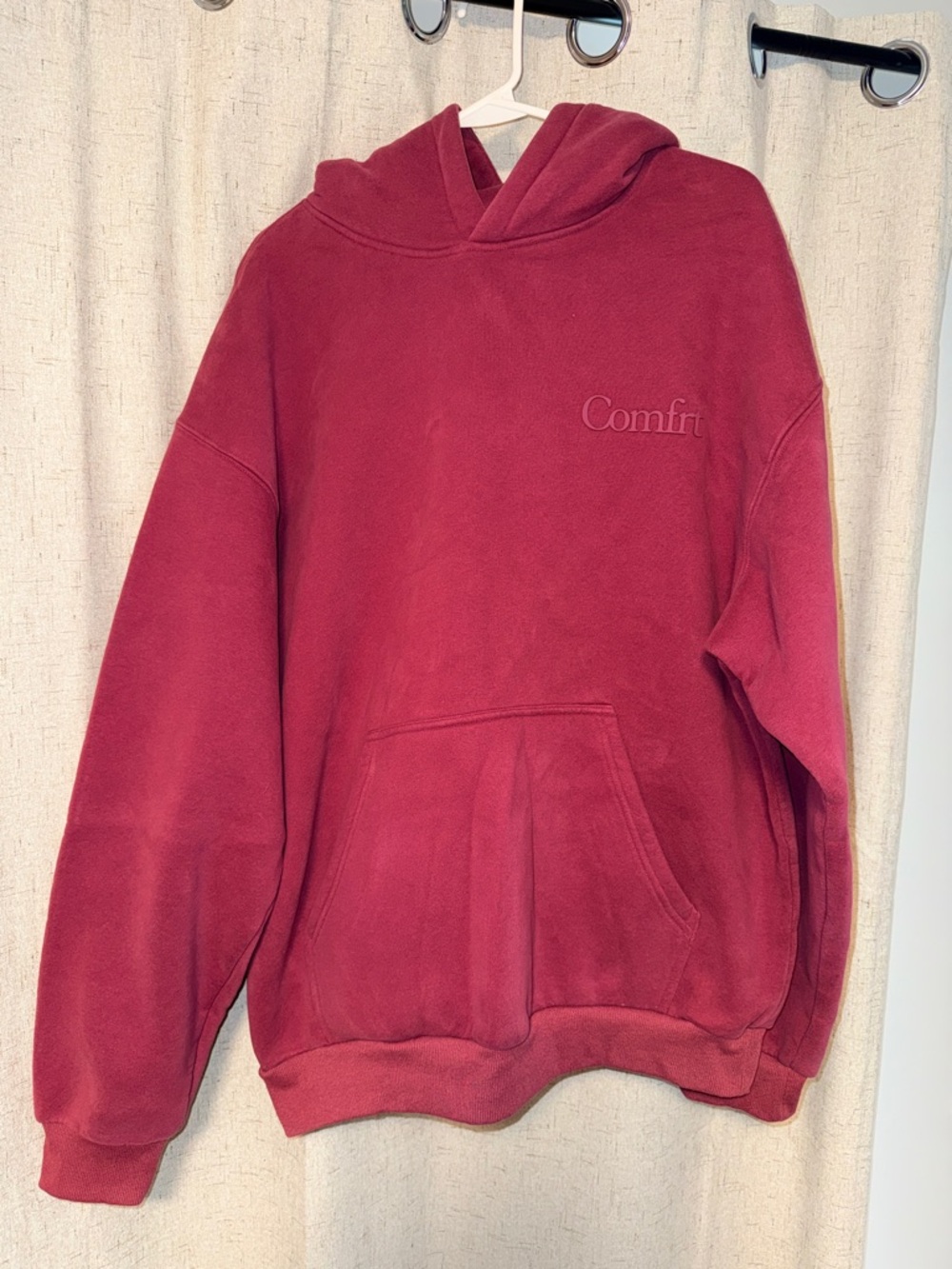 Comfort Branded Women's Burgundy Hoodie Sweatshirt